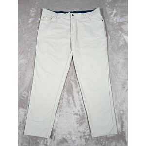 Adidas Golf Pants Mens 38x29 Beige Go-To 5 Pocket Tapered Fit Stretch Primegreen